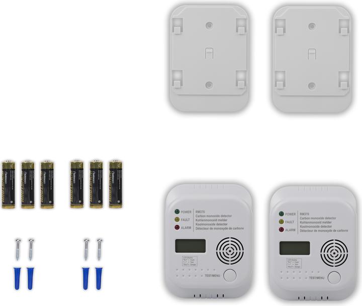 Actual product image Smartwares RM370/2 Carbon Monoxide Detector with 3 LEDs and