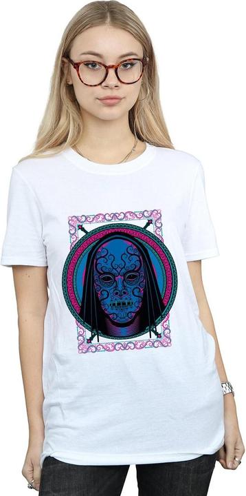 Image du produit - T-shirt NEON DEATH EATER MASK - Femme (XL)