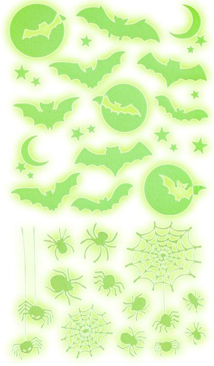 Actual product image Magni Decorative stickers Halloween bat and spiders