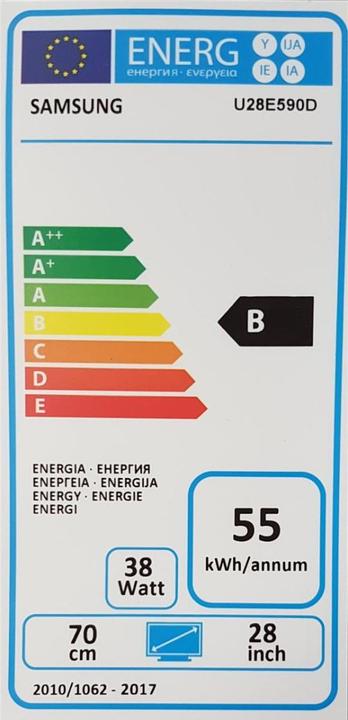 Energy Label Samsung U28e590d (3840 x 2160 Pixels, 28")