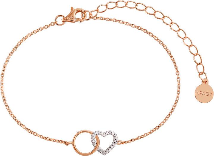 Actual product image Xenox Love Story Rosé Bracelet (20 cm, Silver 925)