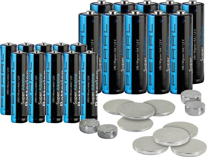 Actual product image Pearl Battery set 32 pieces with alkaline and lithium cells (32 pcs., AA)