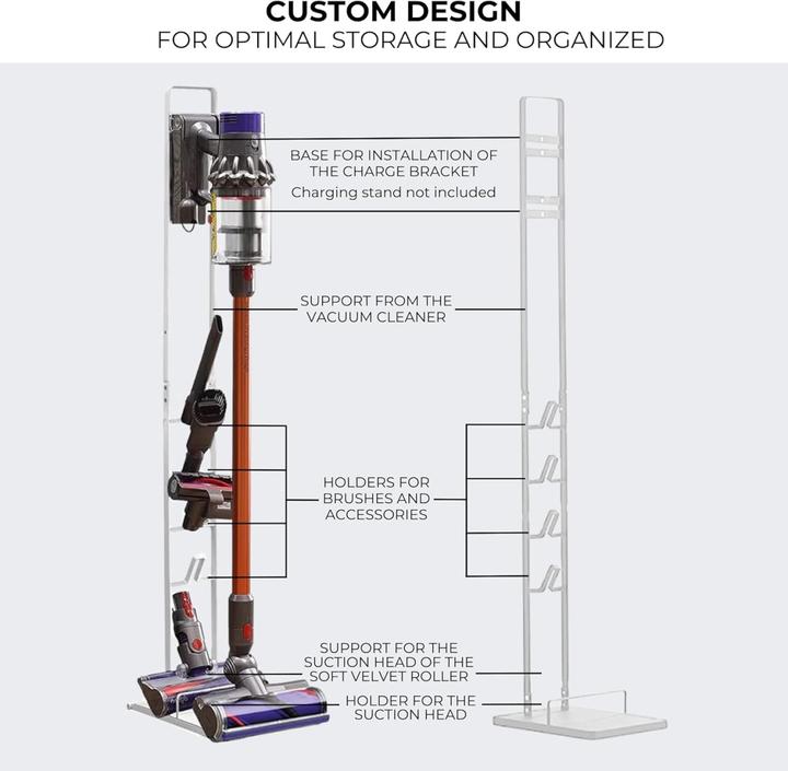 Immagine prodotto Plutoos Supporto Hoover per Dyson V15 V12 V11 V10 V8 V7 V6 - DC58/ DC59/ DC62/ DC74