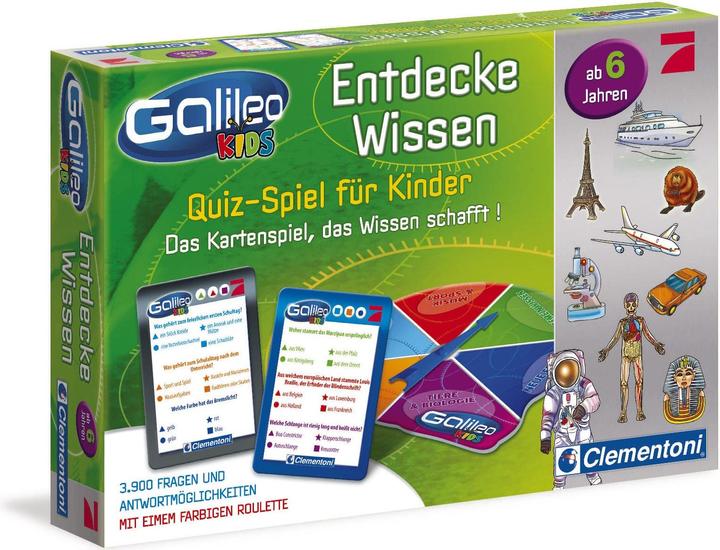 Image du produit Clementoni Galilée : Jeu de quiz Discover Knowledge pour les enfants (Allemand)