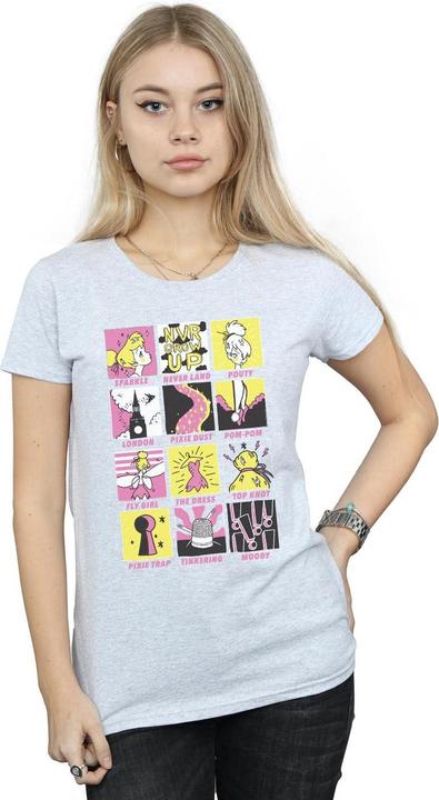 Actual product image Disney Womens/Ladies Tinkerbell Squares Cotton T-Shirt (XXL)