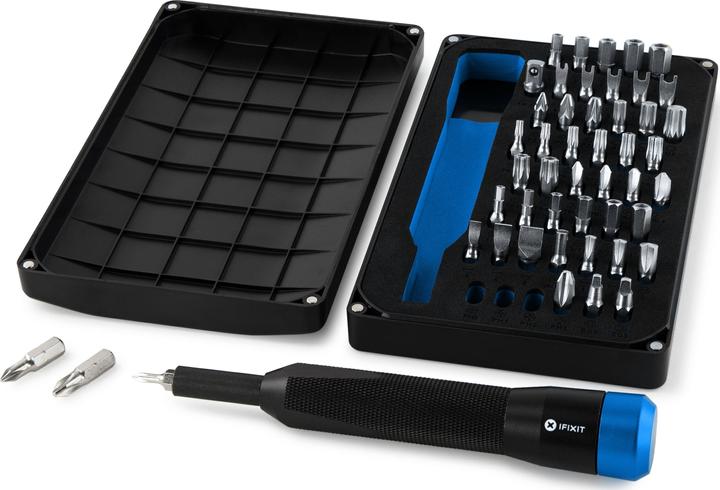 Actual product image iFixit Mahi Precision Bit Set (2, 3, 4, 5, 6, 7, 3/16, TR35, T TR 27, T TR 15, 5/32, T TR 20, 8 mm ∙ TR10, TR40 ∙ 1/4, PZ 3 ∙ 4, PH 3 ∙ PZ 1, T TR 25, 7/32, T TR 30, PH0, 1/8, 8 mm ∙ 2, 3 ∙ 1, 9/64 ∙ 4, PH1, PH2, PZ2)
