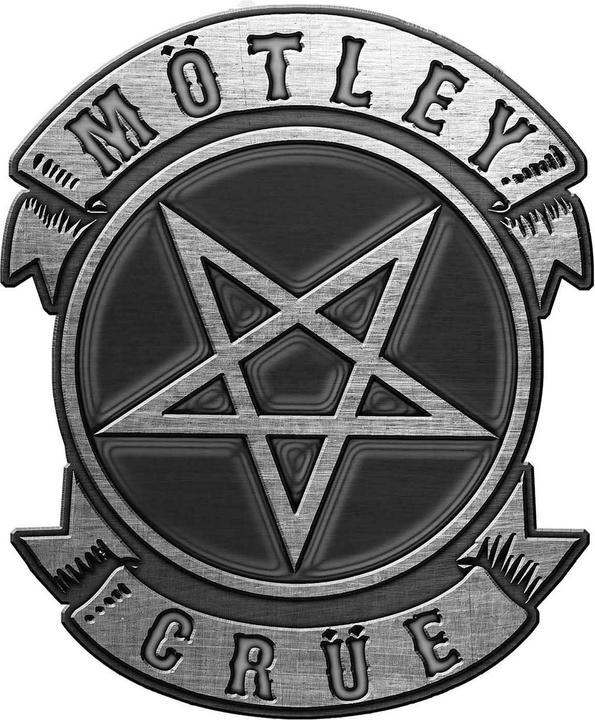 Actual product image Motley Crue Enamel Pentagram Badge