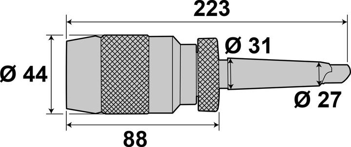 Actual product image Paulimot Schnellspann-Bohrfutter 1-13 mm + Kegeldorn MK4 / B16