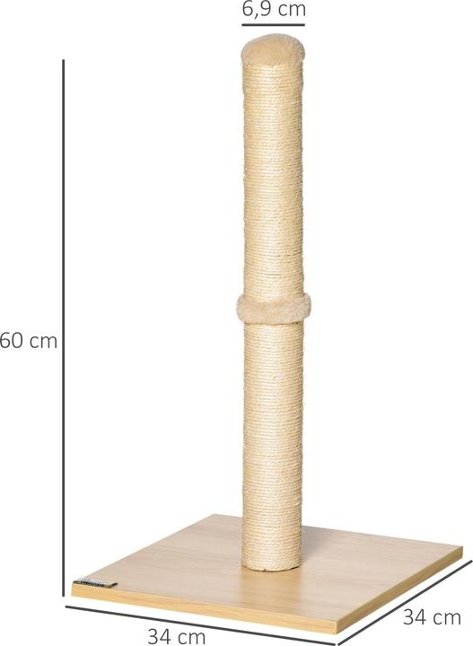 Actual product image Jamb Scratching trunk (60 cm, Beige+oak)