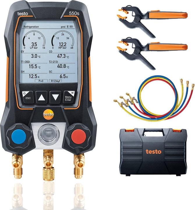 Actual product image Testo Refrigerant meter 550 set charging hoses