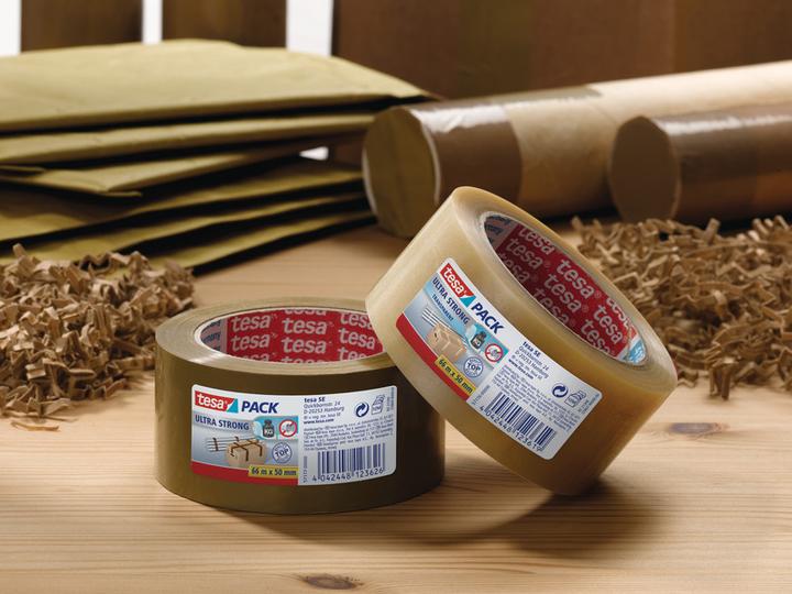 Image du produit tesa tesapack ULTRA STRONG Ruban adhésif pour paquets - Ruban d'emballage en PVC pour un emballage (110 mm)