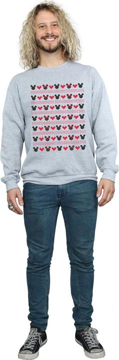 Actual product image Disney Mens Mickey And Minnie Christmas Hearts Sweatshirt (XXL)