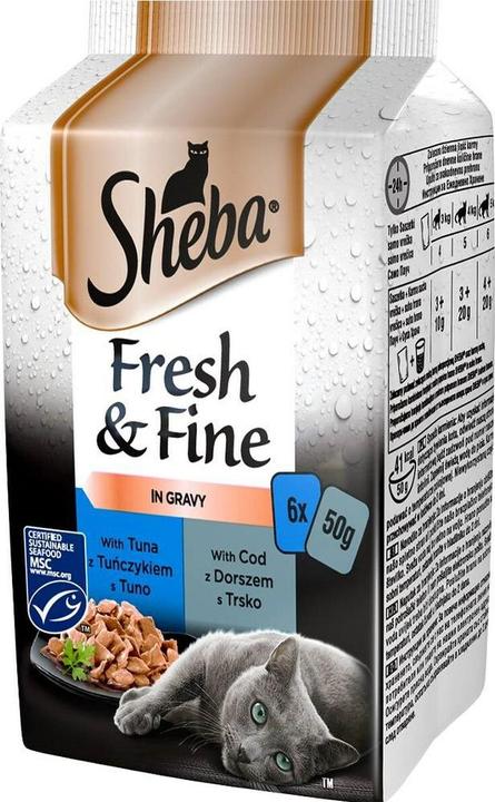 Image du produit Sheba Fresh & Fine Mini plats de poisson en sauce 6 x 50g (Senior, 6 pcs, 300 g)