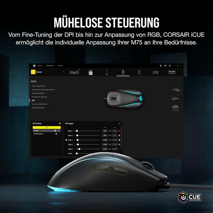 Actual product image Corsair M75 (Cable)