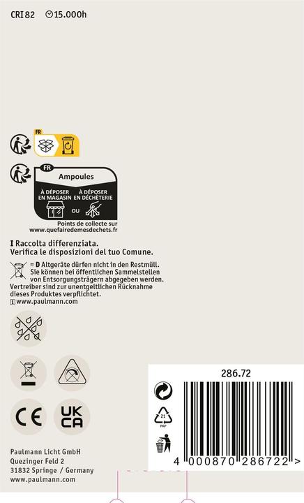 Image du produit Paulmann Globe (E27, 4.80 W, 580 lm, 1 x, E)