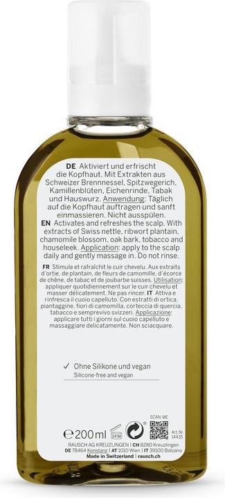 Image du produit Rausch Tonique cuir chevelu aux herbes suisses (200 ml)