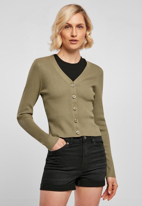 Actual product image Urban Classics Ladies Short Rib Knit Cardigan - 16980 (XL)