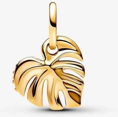 Immagine prodotto Pandora Ciondolo a forma di foglia di monstera scintillante (Metallo, Dorato)