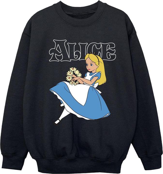 Actual product image Disney Girls Alice In Wonderland Flowers Sweatshirt (140, 146)