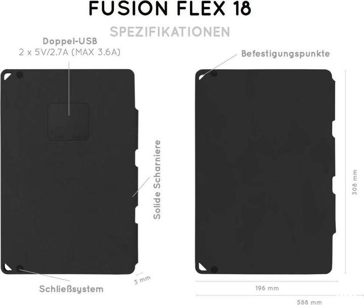 Immagine prodotto Sunslice Pannello solare portatile "Fusion Flex 18" (18 W, 0.39 kg)