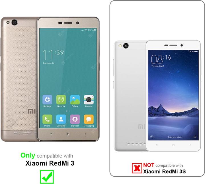 Actual product image Cadorabo TPU Ultra Slim AIR Cover (Xiaomi Redmi 3)
