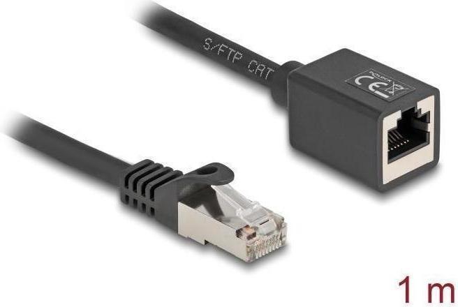 Actual product image Delock Network extension cable RJ45 plug to RJ45 socket (S/FTP, CAT6a, 1 m)