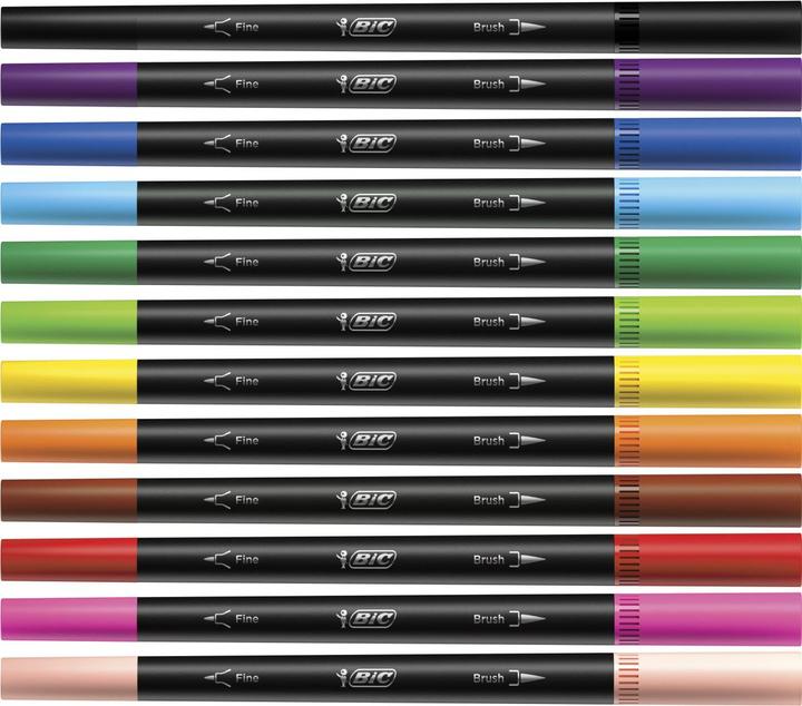 Immagine prodotto Bic Matita in fibra Dual Tip (Multicolore, 12 x)