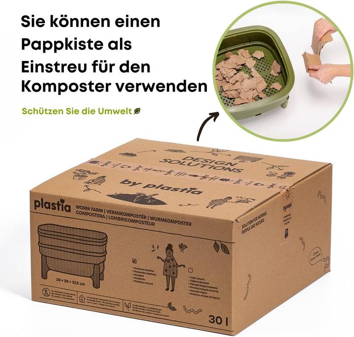 Produktbild Plastia Wurmkomposter Grau