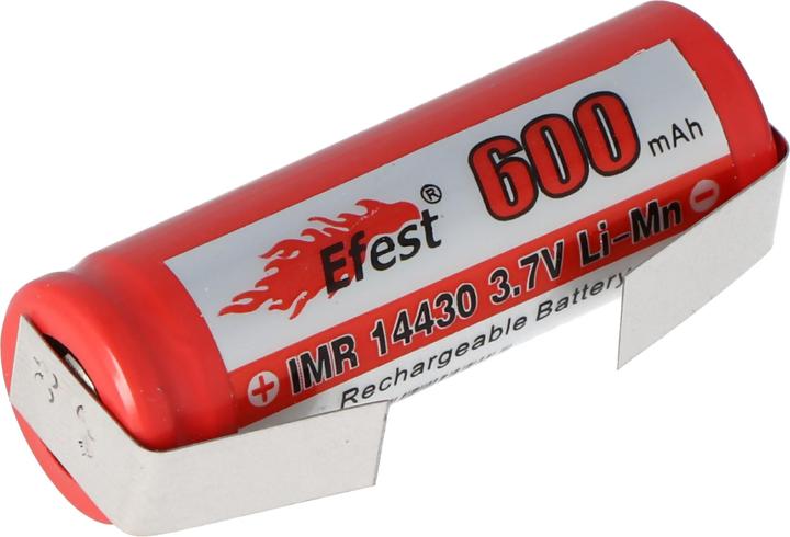 Produktbild AccuCell Akku IMR 14430 mit Lötfahne U-Form (1 Stk., 600 mAh, Akku)