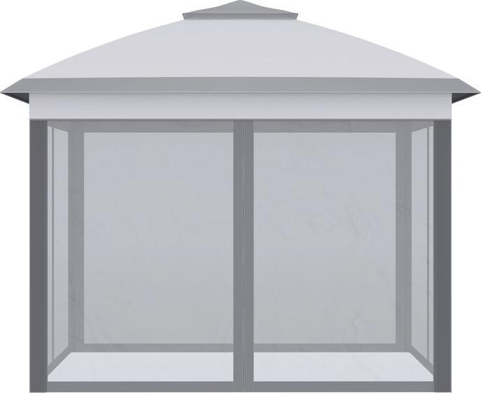 Produktbild Swisshandel24 Faltpavillon 3x3 m, 4 abnehmbare Mückennetze, Oxford-Gewebe Metall Grau (330 cm, 330 cm)