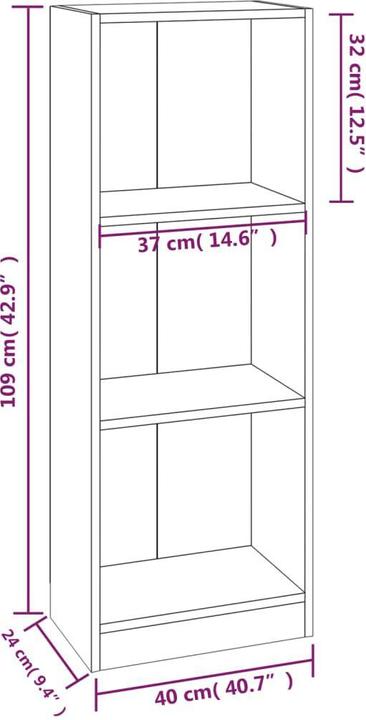Produktbild VidaXL Borghild (40 x 24 x 109 cm)