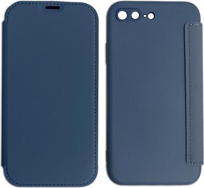Image du produit mobileup Étui à clapet en cuir pour iPhone 7 Plus / 8 Plus - Bleu foncé (Apple iPhone 7 Plus)