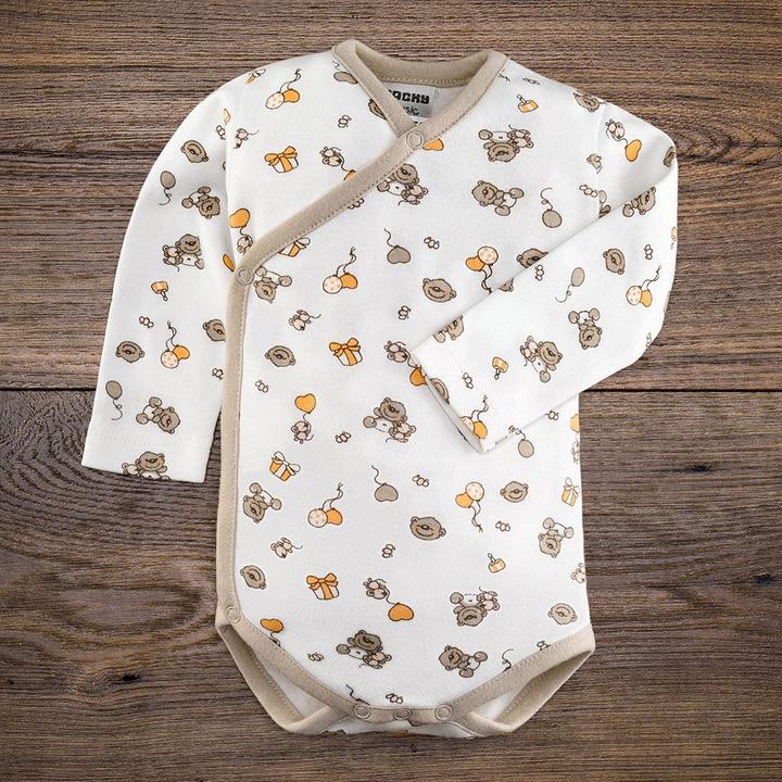Produktbild Jacky Baby Wickelbody Langarm 2er Pack - Lovely Bear Offwhite Baby-Bodys & Wickelbodys (68)