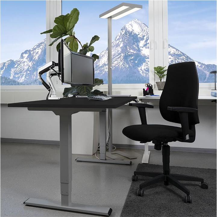 Produktbild Contini höhenverstellbarer Bürotisch 1.6x0.8m Schwarz / Gestell dunkelgrau
