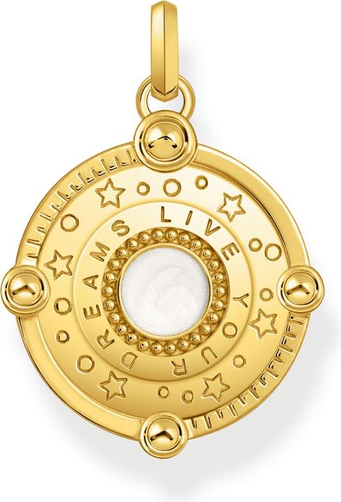 Produktbild Thomas Sabo Kettenanhänger mit Halbmond und bunten Steinen vergoldet (Emaille, 925er Silber)