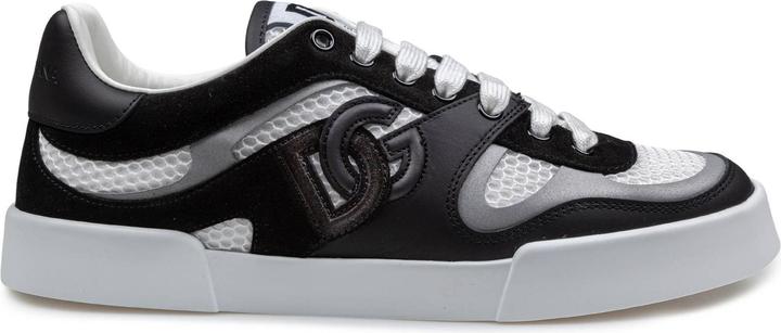 Immagine prodotto Dolce & Gabbana portofino strobel light sneakers in leather and fabric color black and white (42)