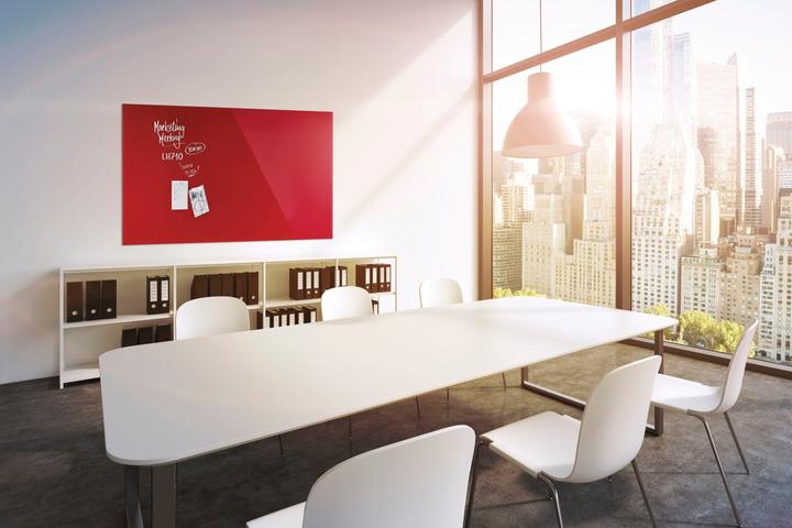 Produktbild Magnetoplan MAGNETOP. Design Glassboard 2000x1000mm 13409006 intensiv-rot (2000 x 1000 mm)