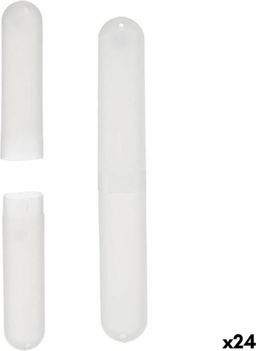 Berilo Zahnbürstenhalter Durchsichtig Polypropylen 20 x 2 x 3 cm (24 Stück) (Zahnbürstenhalter)