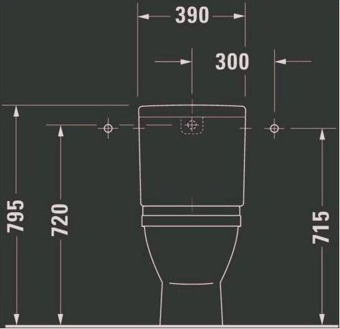 Productafbeelding Duravit Staande toiletcombinatie STARCK 3 ti. 360x655mm Ab se Ab in verticaal wit