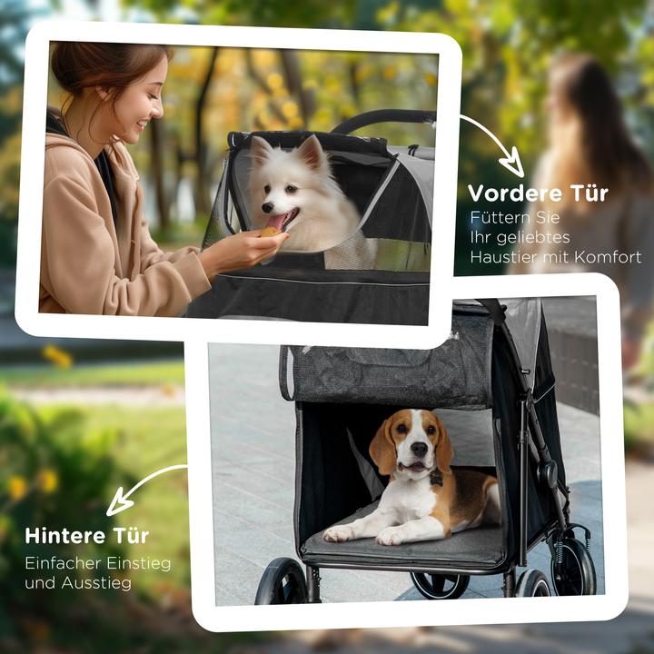 Image du produit PawHut Poussette pour chien avec deux lignes de sécurité (Chien)