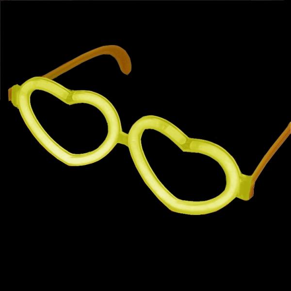 Immagine prodotto Knicklichter 1 Leuchtherzbrille in Gelb