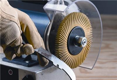 Actual product image 3M Radial Bristle Brush K.80 D.150mm W.12mm w.adapter (27606) (P80)