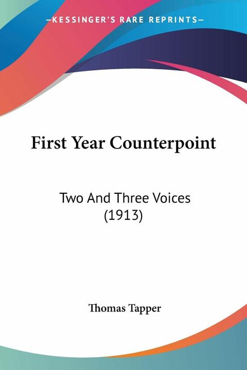 Produktbild First Year Counterpoint (Englisch, Thomas Tapper, 2009)