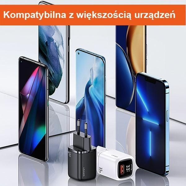 Actual product image Usams 33W QC + PD Digital Display Fast Charger (33 W)