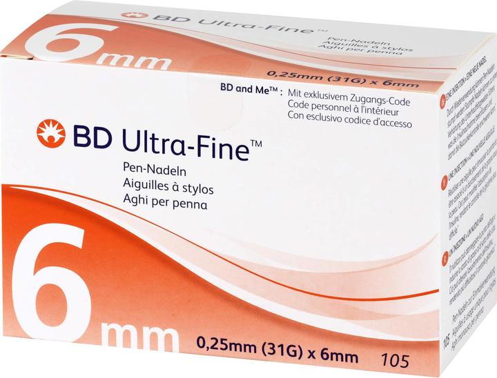 Actual product image BD Ultra Fine 6mm 31g 0.25, 105 pcs KAN