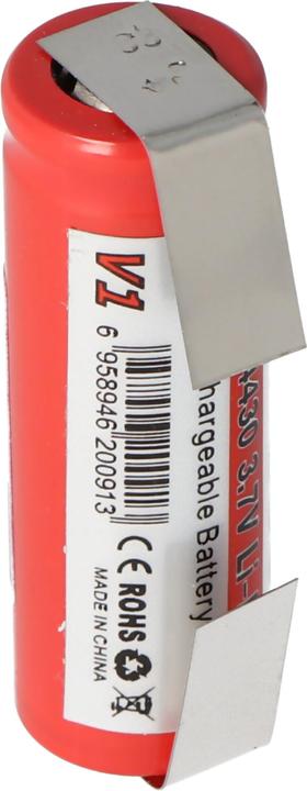 Produktbild AccuCell Akku IMR 14430 mit Lötfahne U-Form (1 Stk., 600 mAh, Akku)