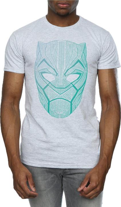 Actual product image Mens Black Panther Tribal Mask T-Shirt (XL)