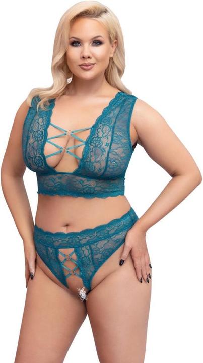 Actual product image Cottelli Collection Bra Set teal 3XL (3XL)
