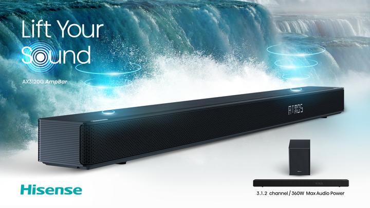 Produktbild Hisense AX3120G Soundbar Lautsprecher Schwarz 3.1.2 Kanäle 360 W (360 W, 3.1.2 Kanal)