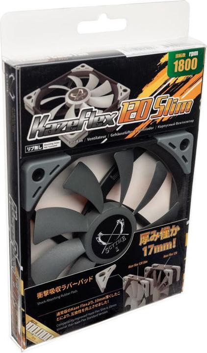 Image du produit Scythe Ventilateur pour PC Kaze Flex 120 Slim 1800 (120 mm, 1 x)